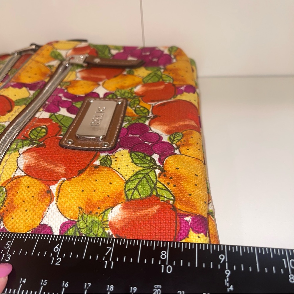 Relic vintage inspired vibrant pink fruit pattern crossbody purse - Picture 7 of 10